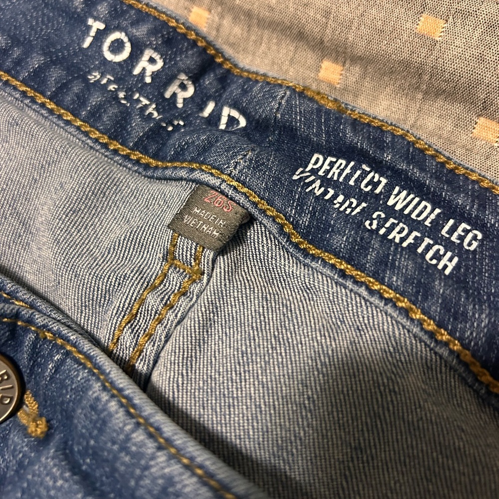Torrid Blue Wide Leg Jeans